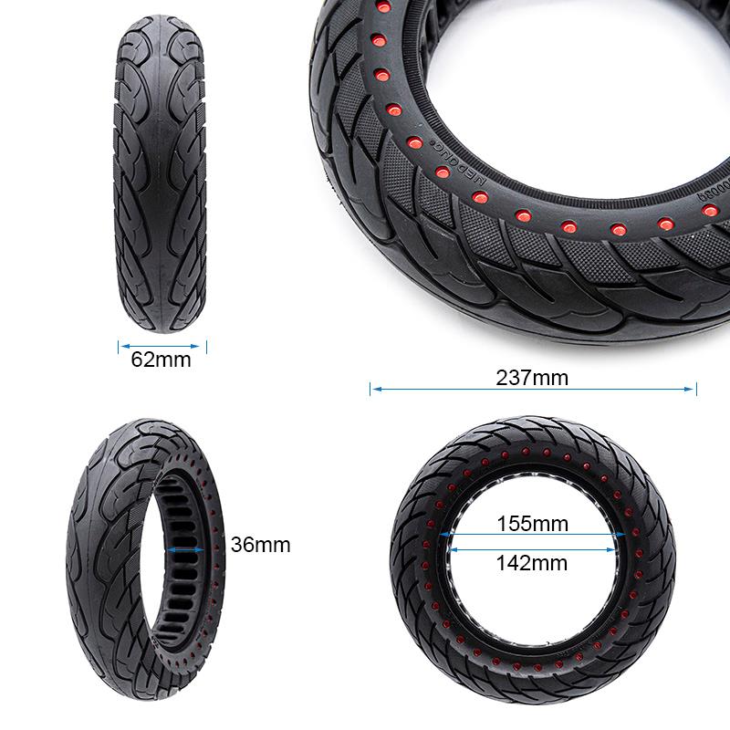 Ultraleicht Vollrad 10x2,5-6,1/B34 - rote Punkte Nedong
