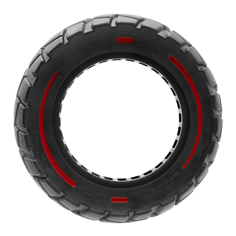 Vollgummireifen 9x3-5,5 rot-schwarze Linie [Amitor]
